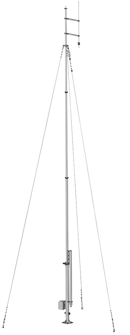 ММ-1 Meteorological Tower with the Lightning Rod and Winch