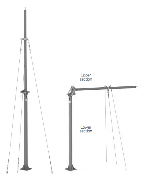 Small size special meteorological mast