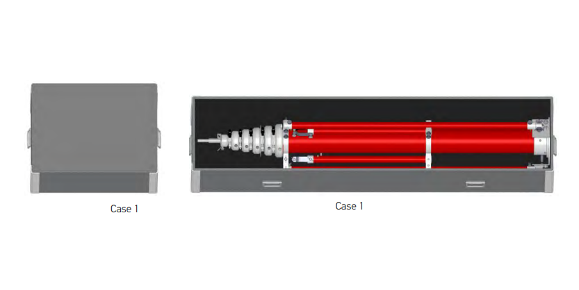 Mast type in shipping case